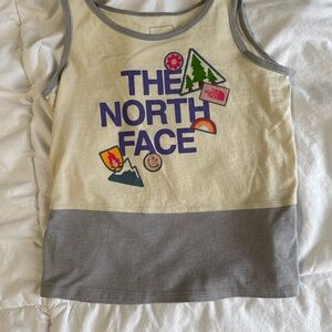The North Face Kids' Cream and Gray Graphic Tank